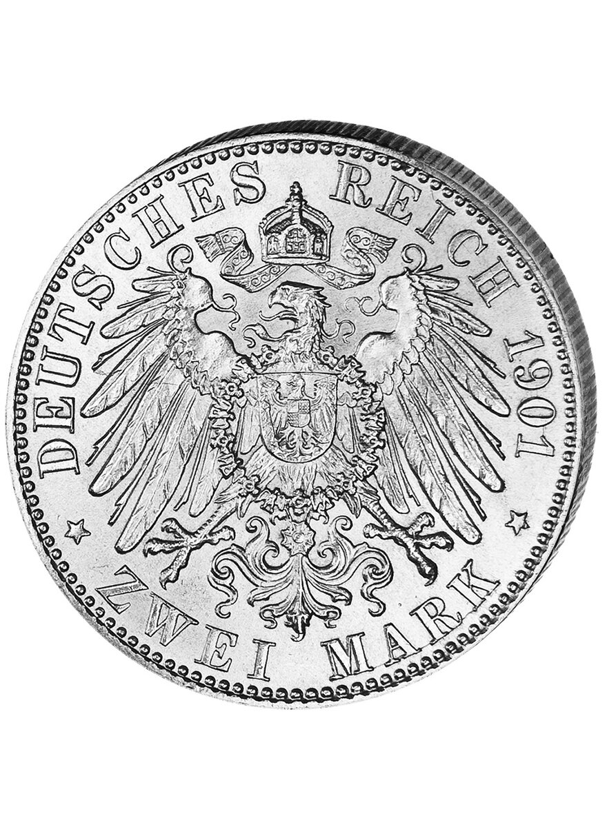 Auf diesem Bild sehen Sie das Produktbild 2 fr SILBERMNZE 2 MARK KNIGREICH PREUEN - 200 JAHRE KR PREUEN