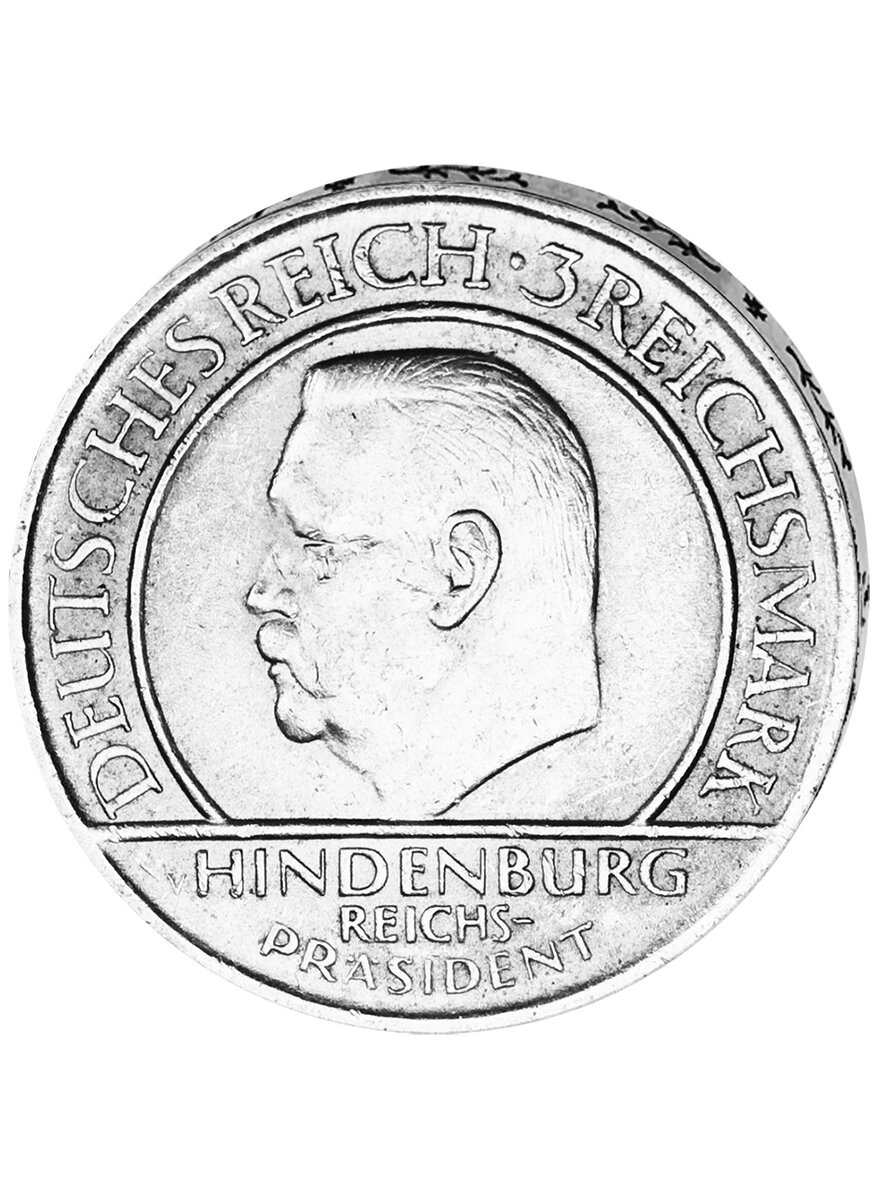 Auf diesem Bild sehen Sie das Produktbild 2 fr SILBERMNZE 3 MARK WEIMARER REPUBLIK - 10 JAHRE REICHSVERFASSUNG