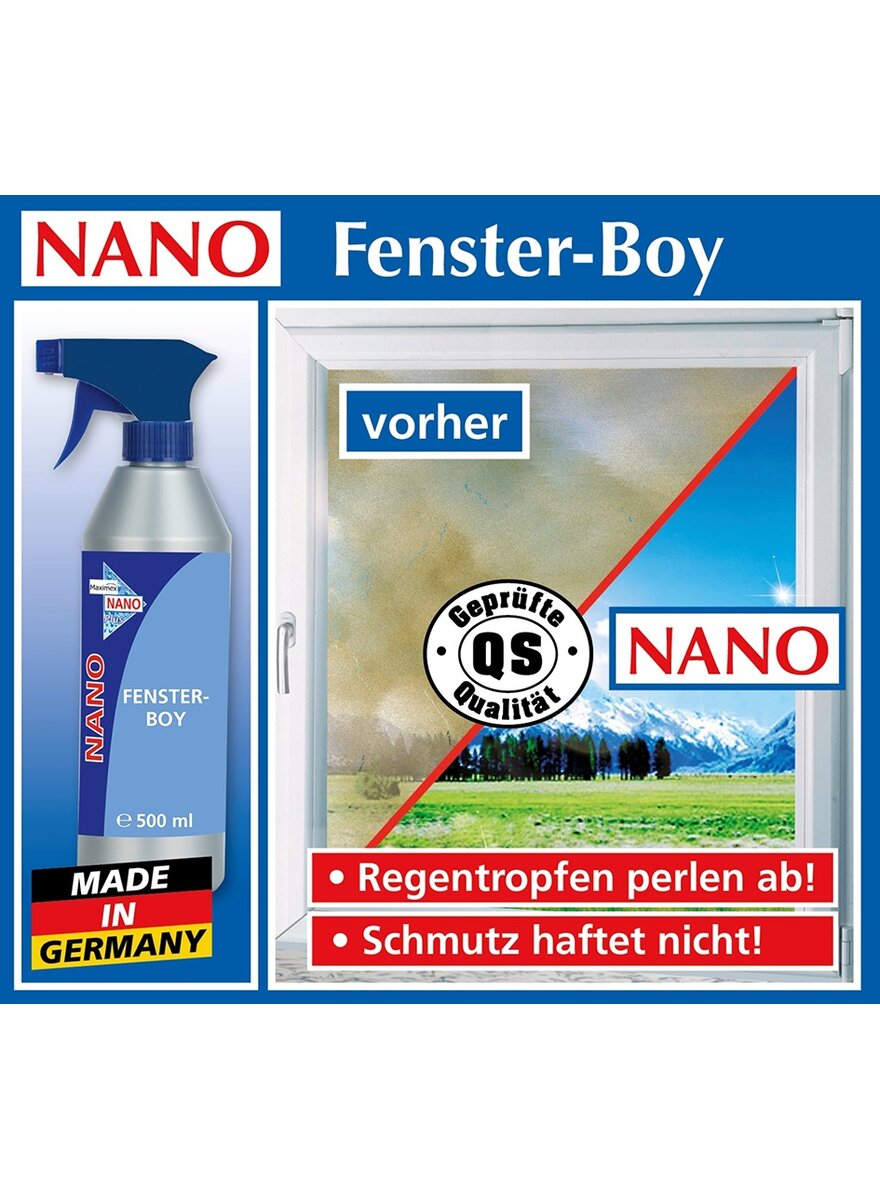 Auf diesem Bild sehen Sie das Produktbild 2 fr REGENABWEISER NANO FENSTERBOY 500 ML