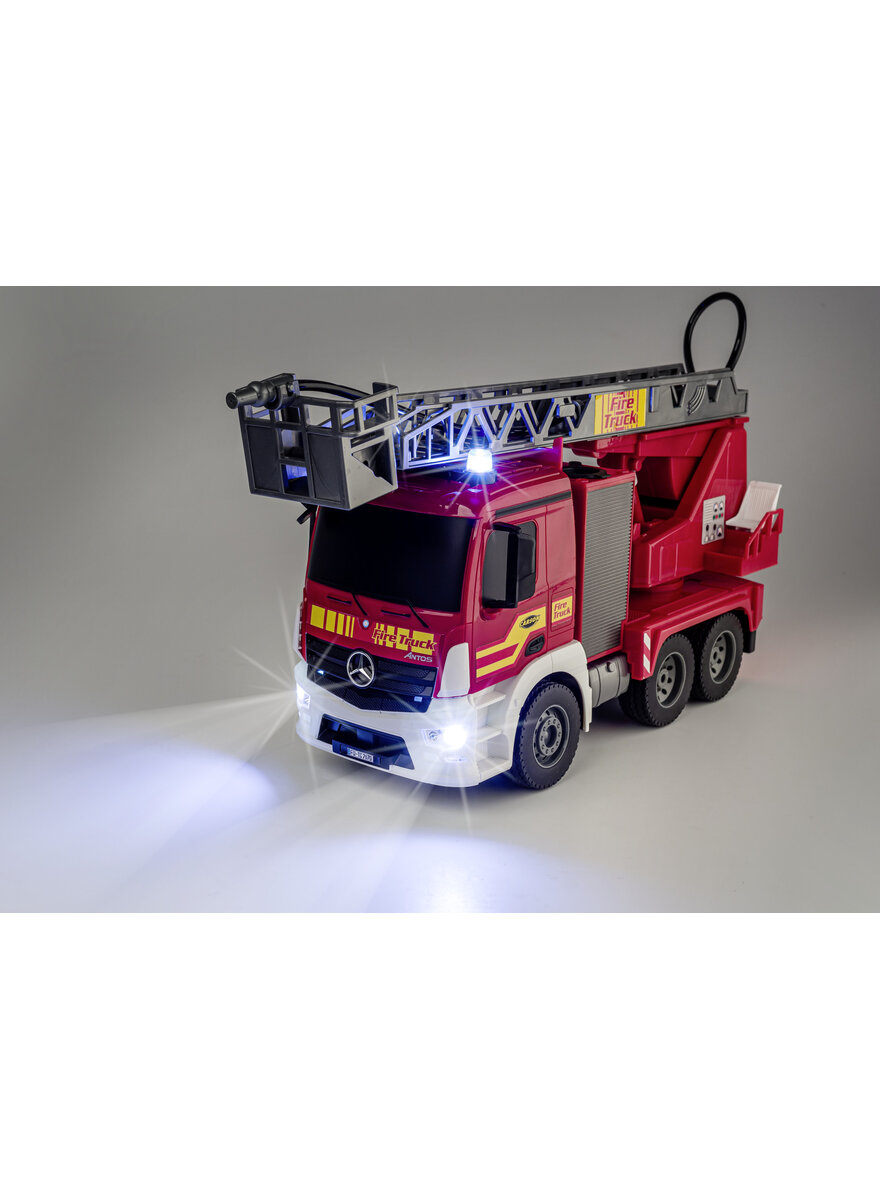 Auf diesem Bild sehen Sie das Produktbild 3 fr LKW MB FEUERWEHR M. DREHLEITER 1:20 FUNKFERNGESTEUERT