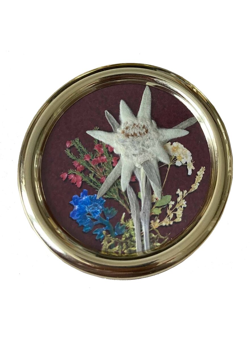 Auf diesem Bild sehen Sie das Produktbild 1 fr MUSIKDOSE BLUMENWALZER MIT ECHTEM EDELWEISS