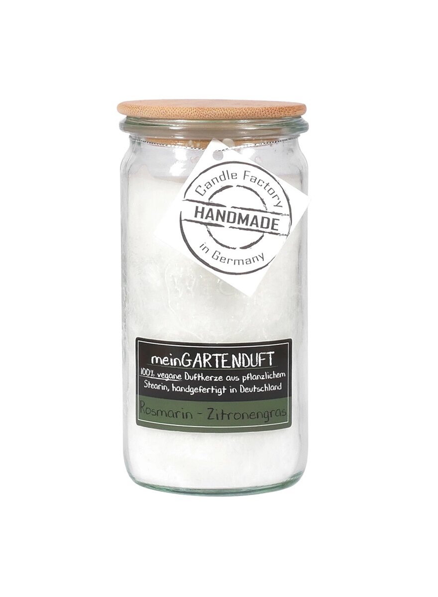 DUFTKERZE ROSMARIN-ZITRONEN- GRAS - MEIN GARTENDUFT