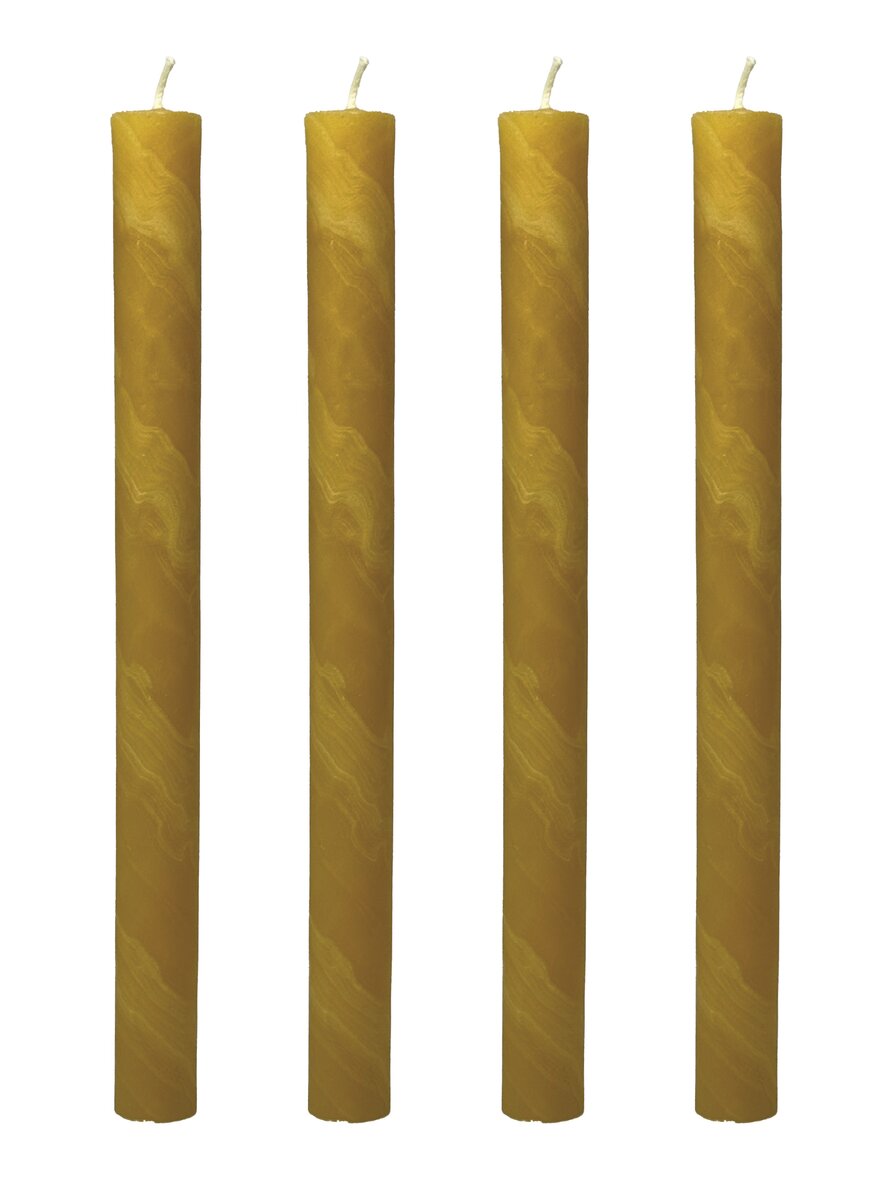 Auf diesem Bild sehen Sie das Produktbild 1 fr 4ER-SET STABKERZE BIENENWACHS