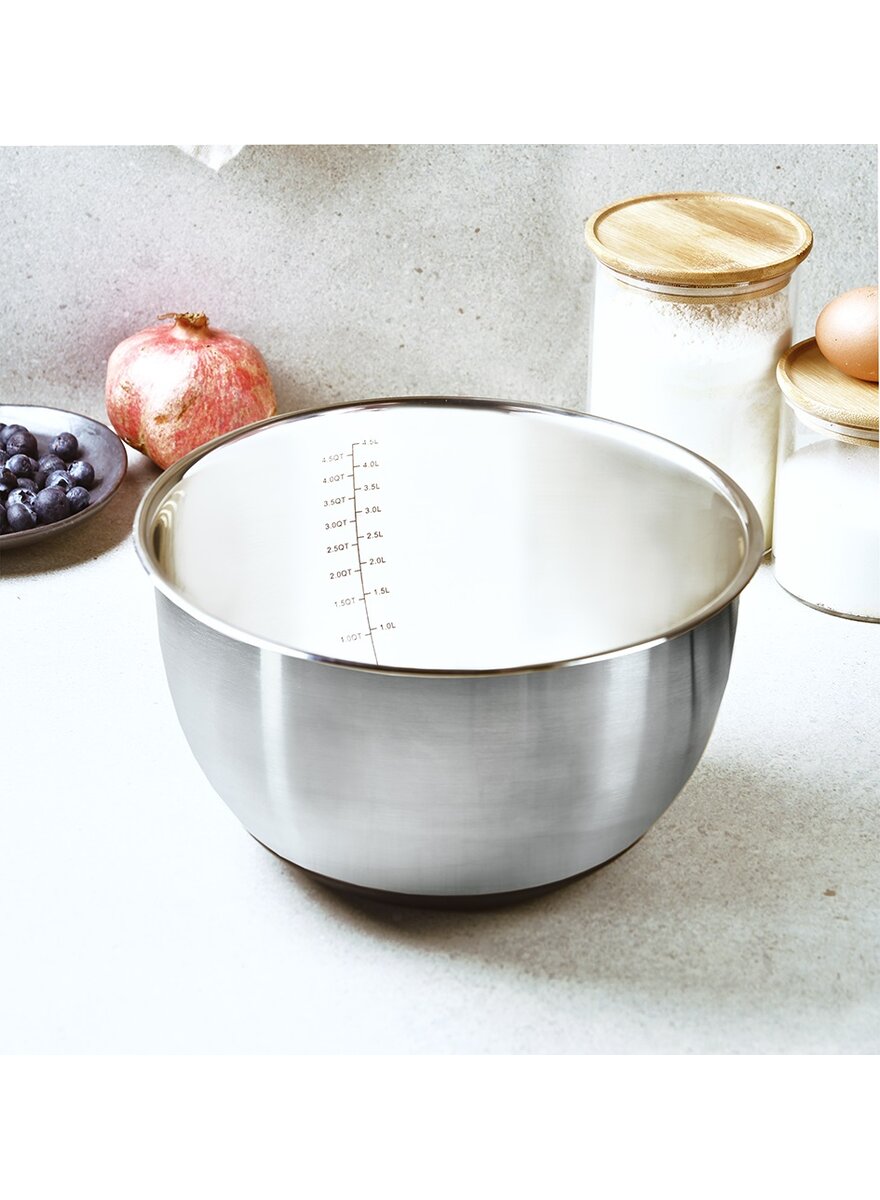 Auf diesem Bild sehen Sie das Produktbild 3 fr EDELSTAHL-RHRSCHSSEL MIT KUNSTSTOFFDECKEL & MESS-SKALA