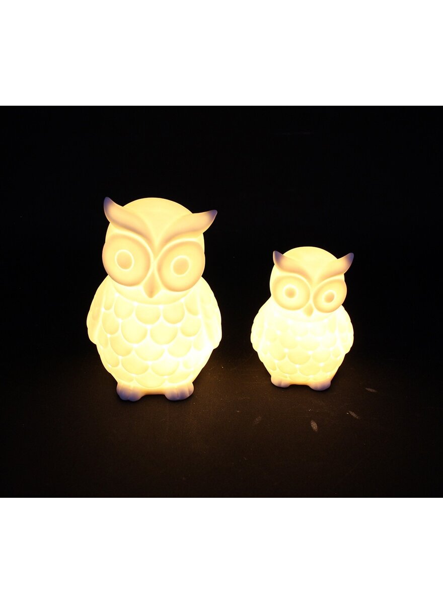 EULENPAAR MIT LED-BELEUCHTUNG Bild 5