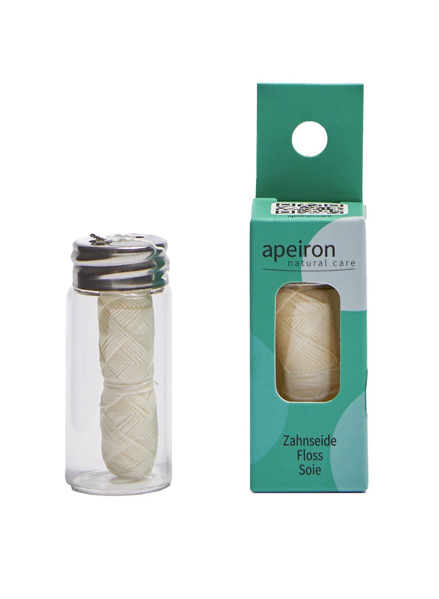 Auf diesem Bild sehen Sie das Produktbild 1 fr APEIRON ZAHNSEIDE NATUR 30 M