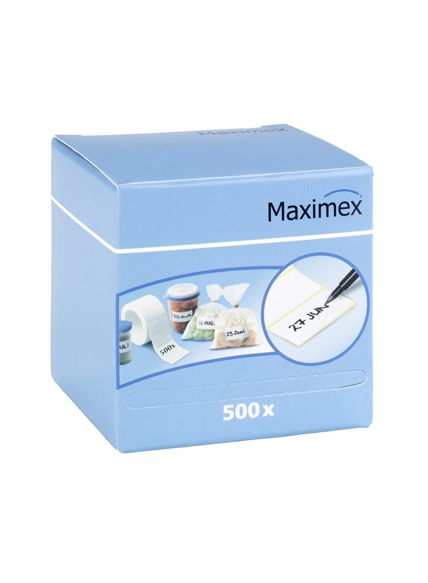 Auf diesem Bild sehen Sie das Produktbild 3 fr 500 HAFTETIKETTEN 6 x 3 CM WEISS IN SPENDERBOX