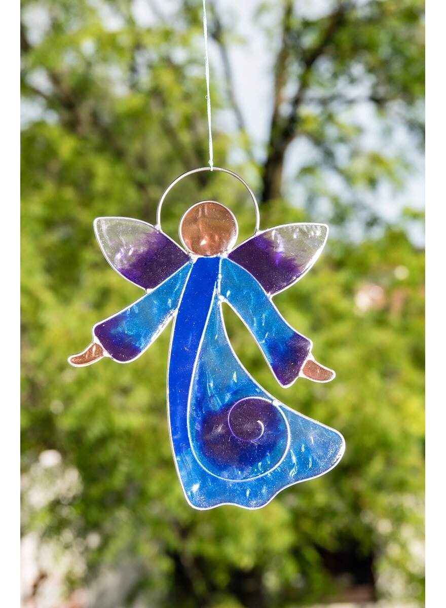 Auf diesem Bild sehen Sie das Produktbild 2 fr FENSTERBILD ENGEL BLAU/VIOLETT