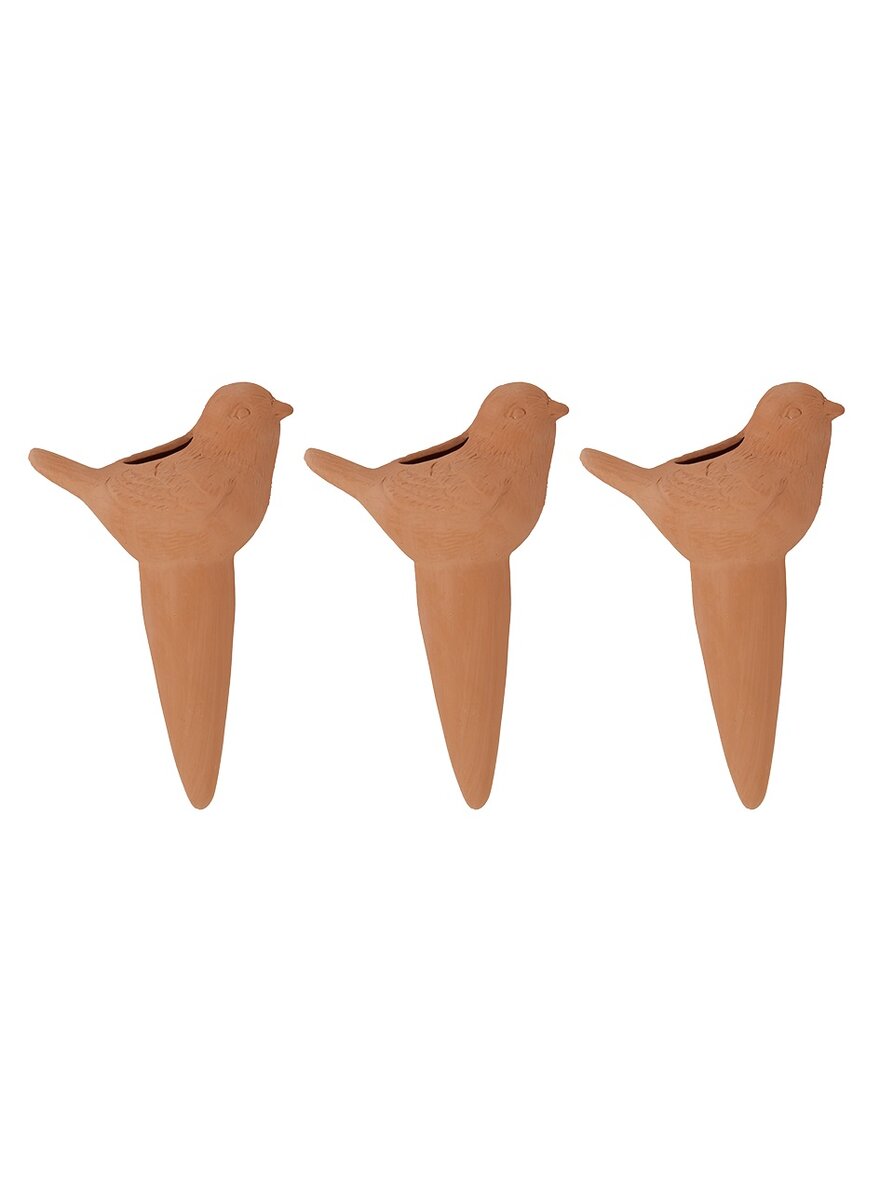 Auf diesem Bild sehen Sie das Produktbild 1 fr BEWSSERUNGSHILFEN VGEL AUS TERRACOTTA 3ER-SET