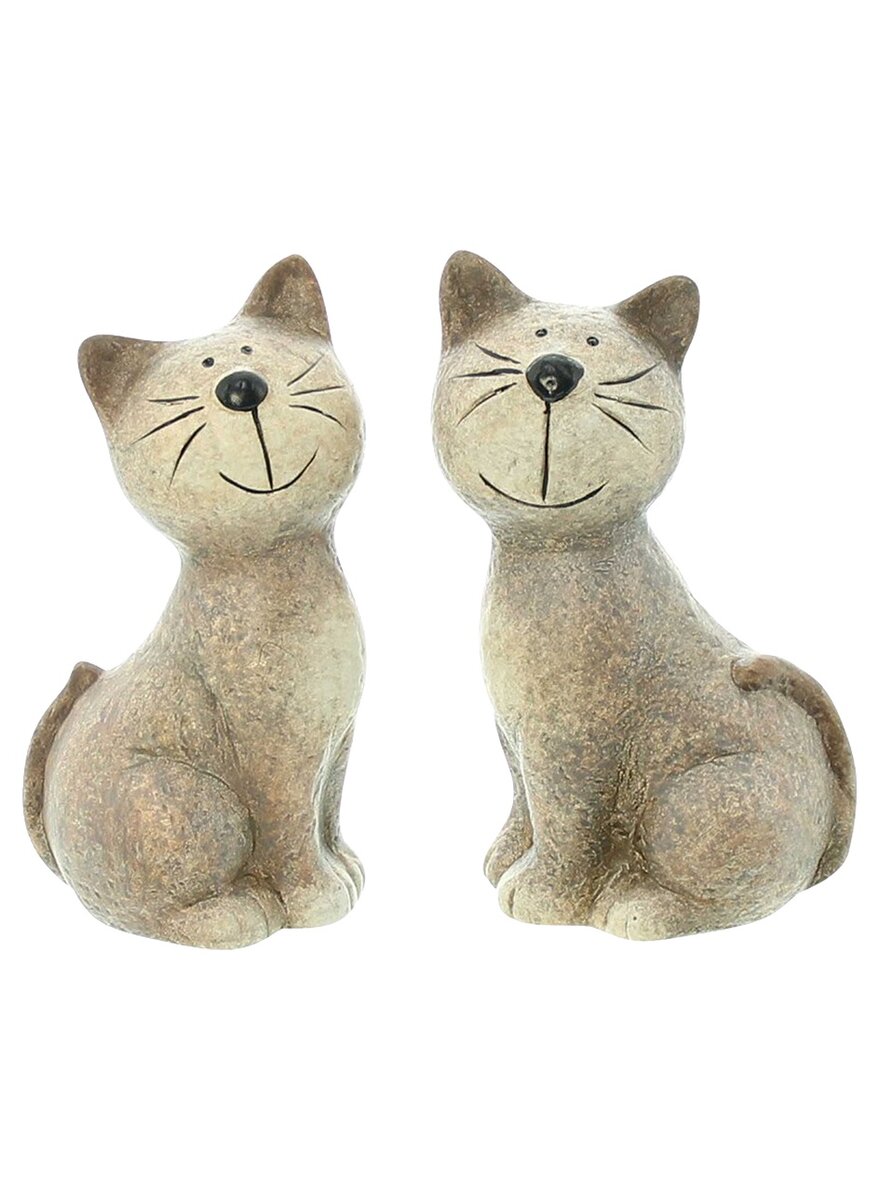Auf diesem Bild sehen Sie das Produktbild 1 fr TERRACOTTA-KATZENPAAR