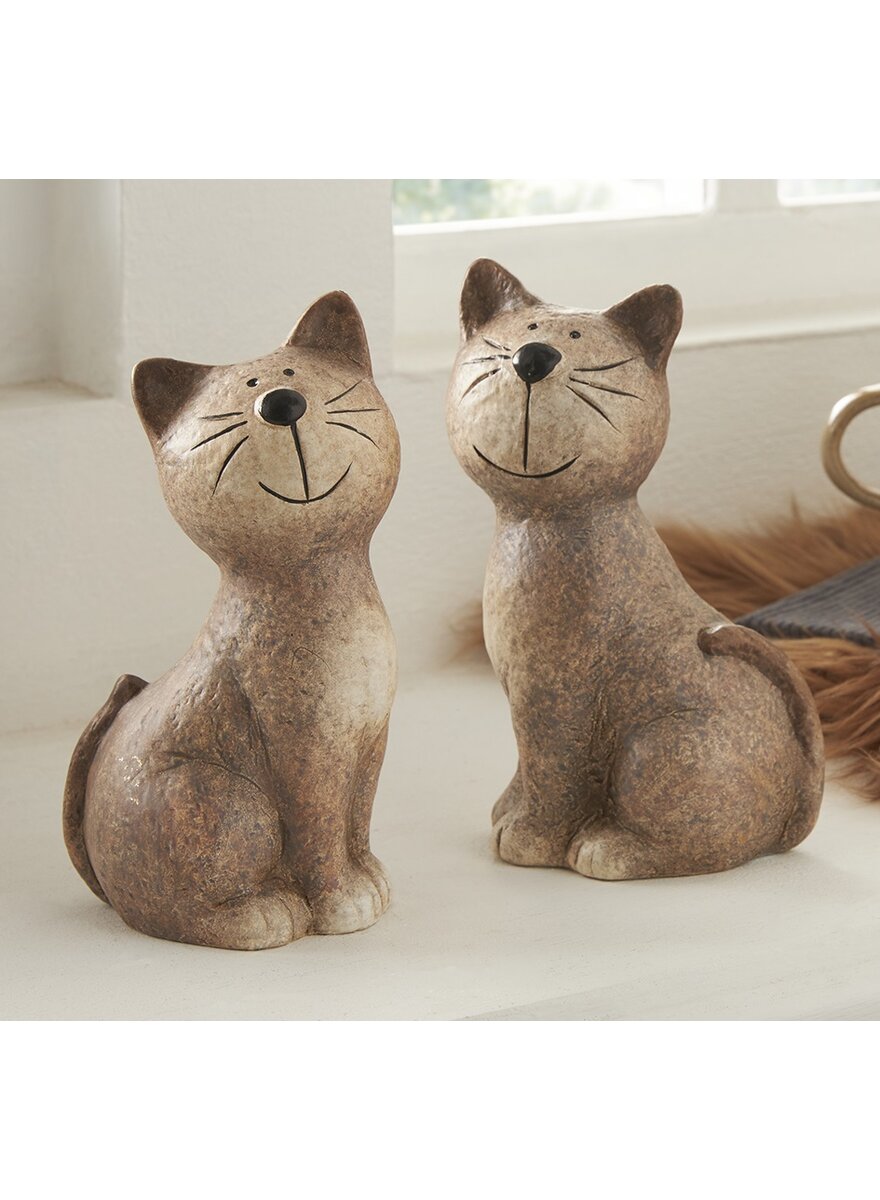 Auf diesem Bild sehen Sie das Produktbild 3 fr TERRACOTTA-KATZENPAAR