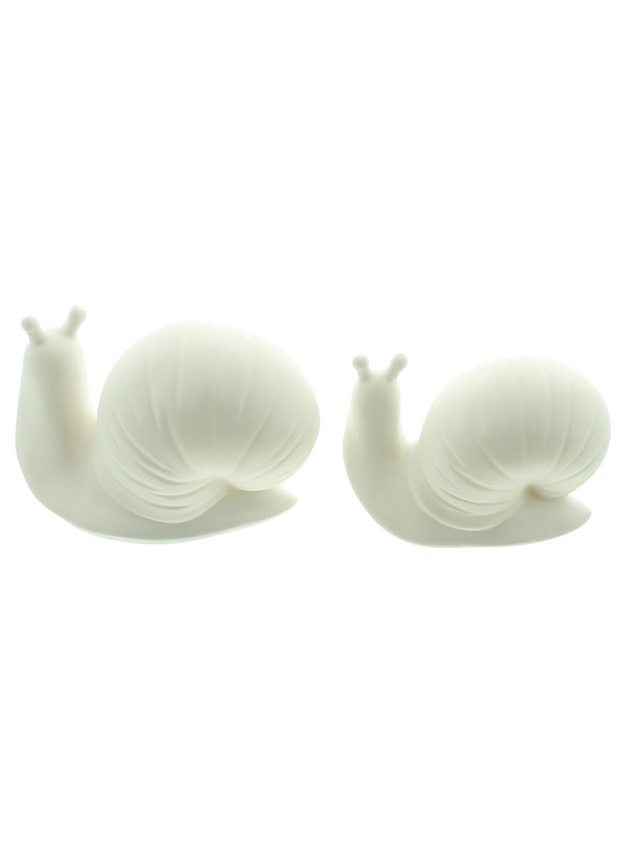 PORZELLAN-SCHNECKEN WHITE MIT LED-BELEUCHTUNG 2ER SET Bild 3