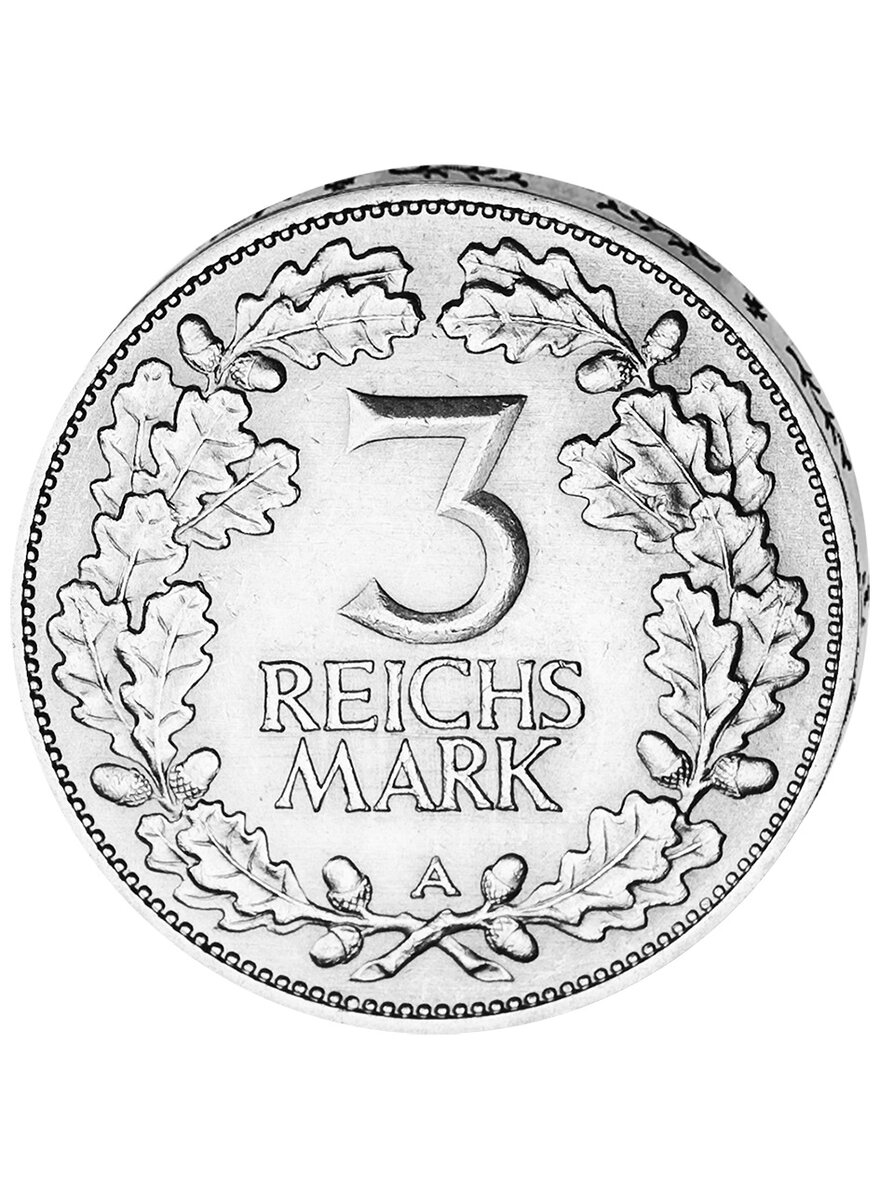 Auf diesem Bild sehen Sie das Produktbild 2 fr SILBER-GEDENKMNZE 3 REICHS- MARK WEIMARER REPUBLIK 1925 JAHRTAUSENDFEIER DER RHEINLAND