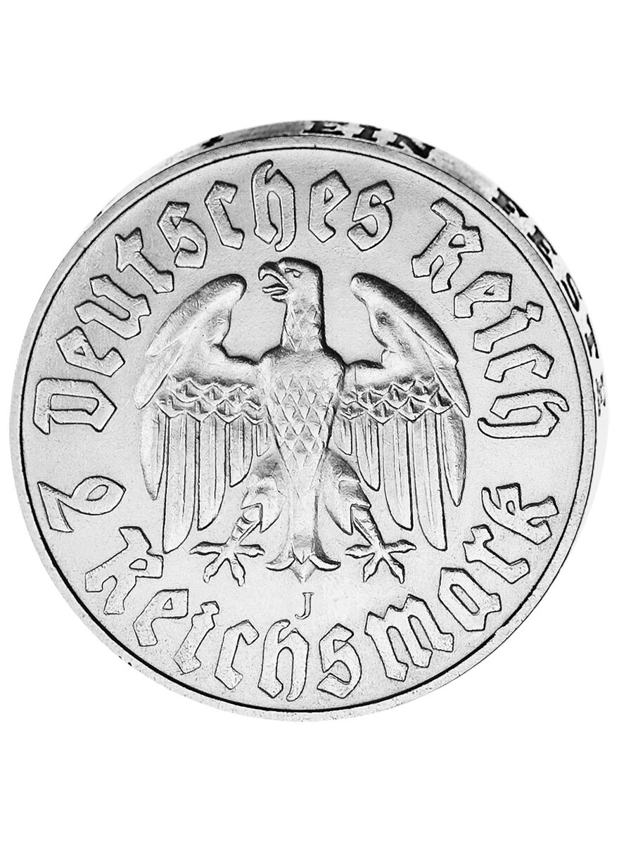 Auf diesem Bild sehen Sie das Produktbild 2 fr SILBERMNZE 2 REICHSMARK DEUTSCHES REICH 1933 MARTIN LUTHER