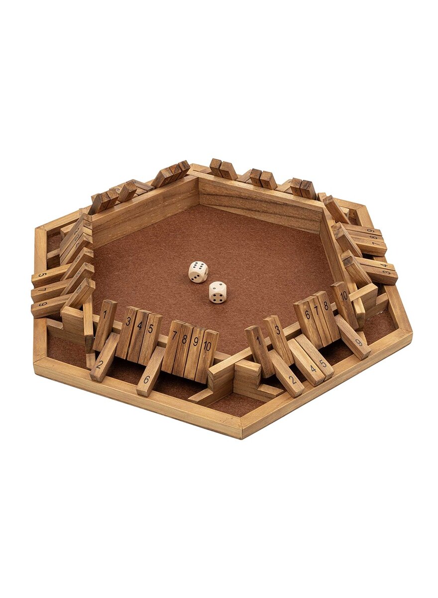 Auf diesem Bild sehen Sie das Produktbild 2 fr WRFEL-KLAPPENSPIEL SHUT THE BOX 10ER FR BIS ZU 6 SPIELER