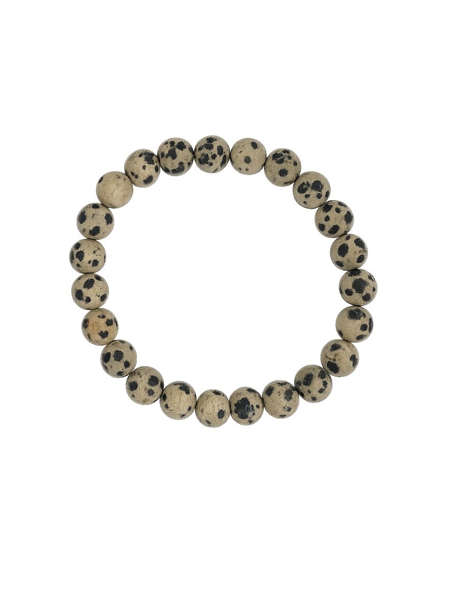Auf diesem Bild sehen Sie das Produktbild 1 fr ARMBAND DALMATINER-JASPIS 8 MM