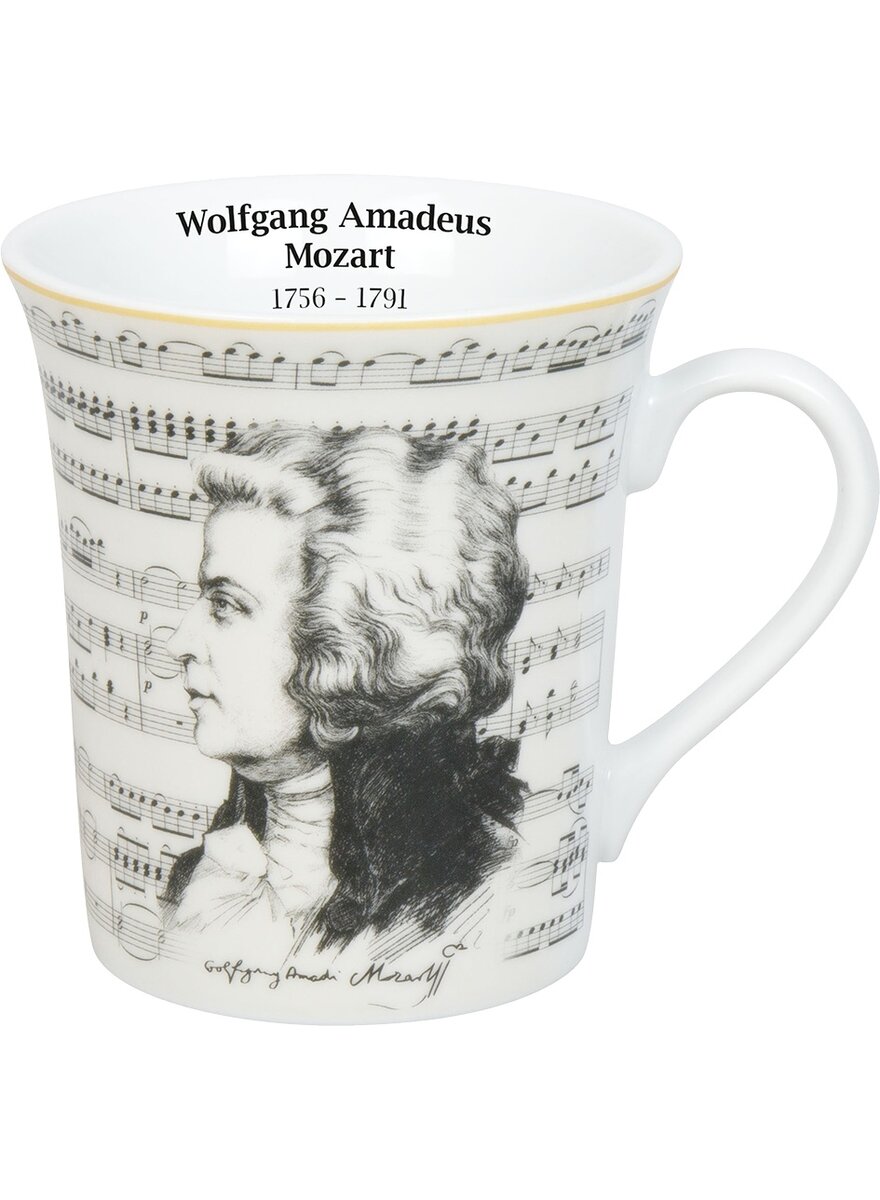 Auf diesem Bild sehen Sie das Produktbild 1 fr PORZELLANBECHER WOLFGANG AMADEUS MOZART