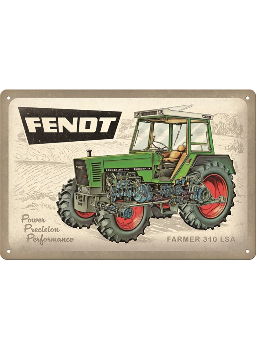 Auf diesem Bild sehen Sie das Produktbild 1 f�r BLECHSCHILD FENDT FARMER 310 LSA 20 x 30 CM