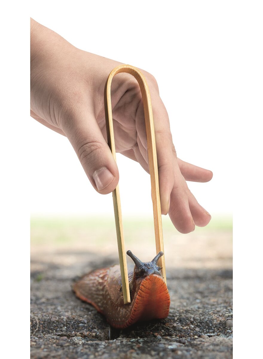 Auf diesem Bild sehen Sie das Produktbild 1 fr SCHNECKEN-ZANGE AUS BAMBUS 4ER-SET
