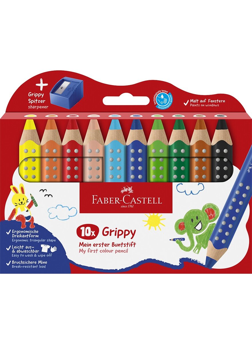 Auf diesem Bild sehen Sie das Produktbild 1 fr BUNTSTIFTE GRIPPY 10ER-SET MIT SPITZER