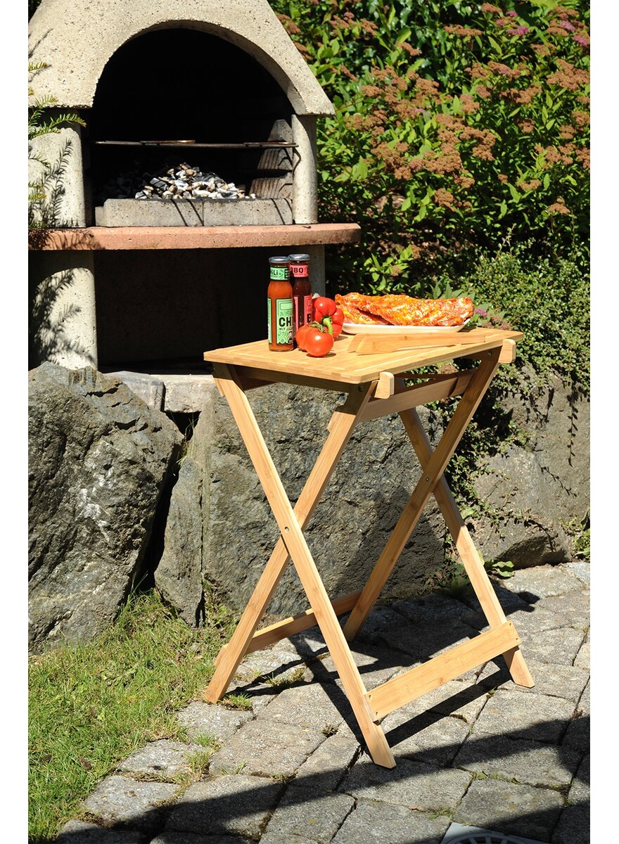 Auf diesem Bild sehen Sie das Produktbild 3 fr BAMBUS-KLAPPTISCH MIT ABNEHM- BARER SCHNEIDPLATTE