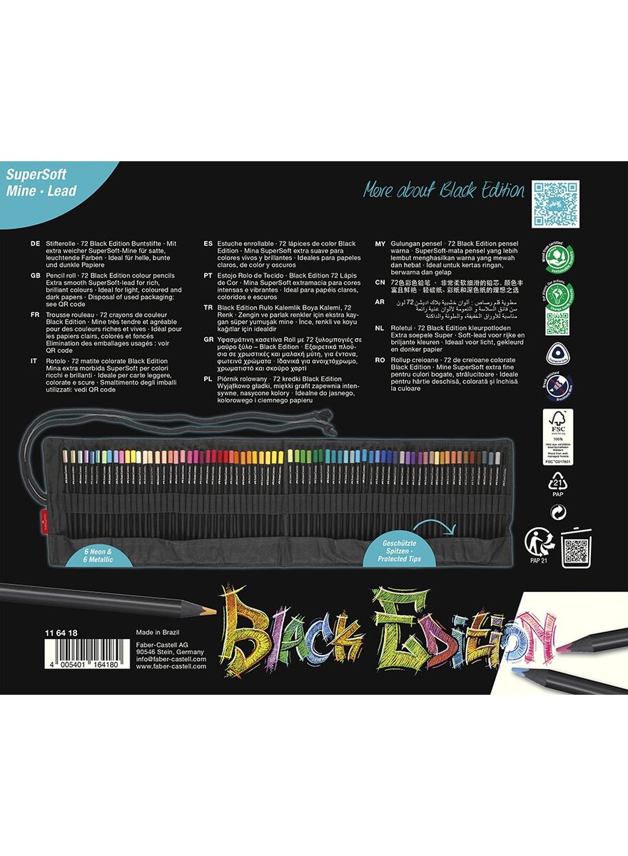 Auf diesem Bild sehen Sie das Produktbild 2 fr STIFTEROLLE MIT 72 BLACK EDITION BUNTSTIFTEN