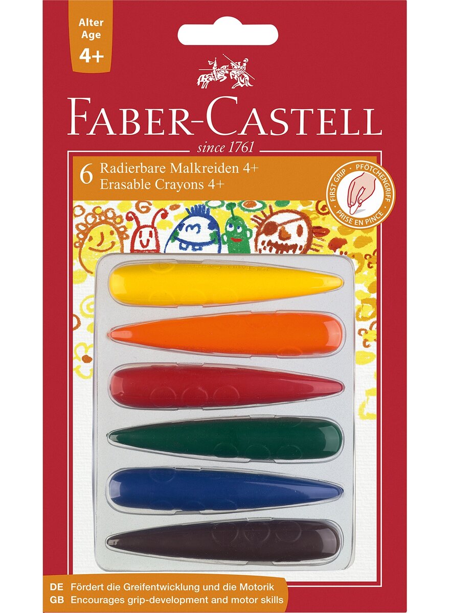 Auf diesem Bild sehen Sie das Produktbild 1 fr RADIERBARE MALKREIDEN 6ER-SET