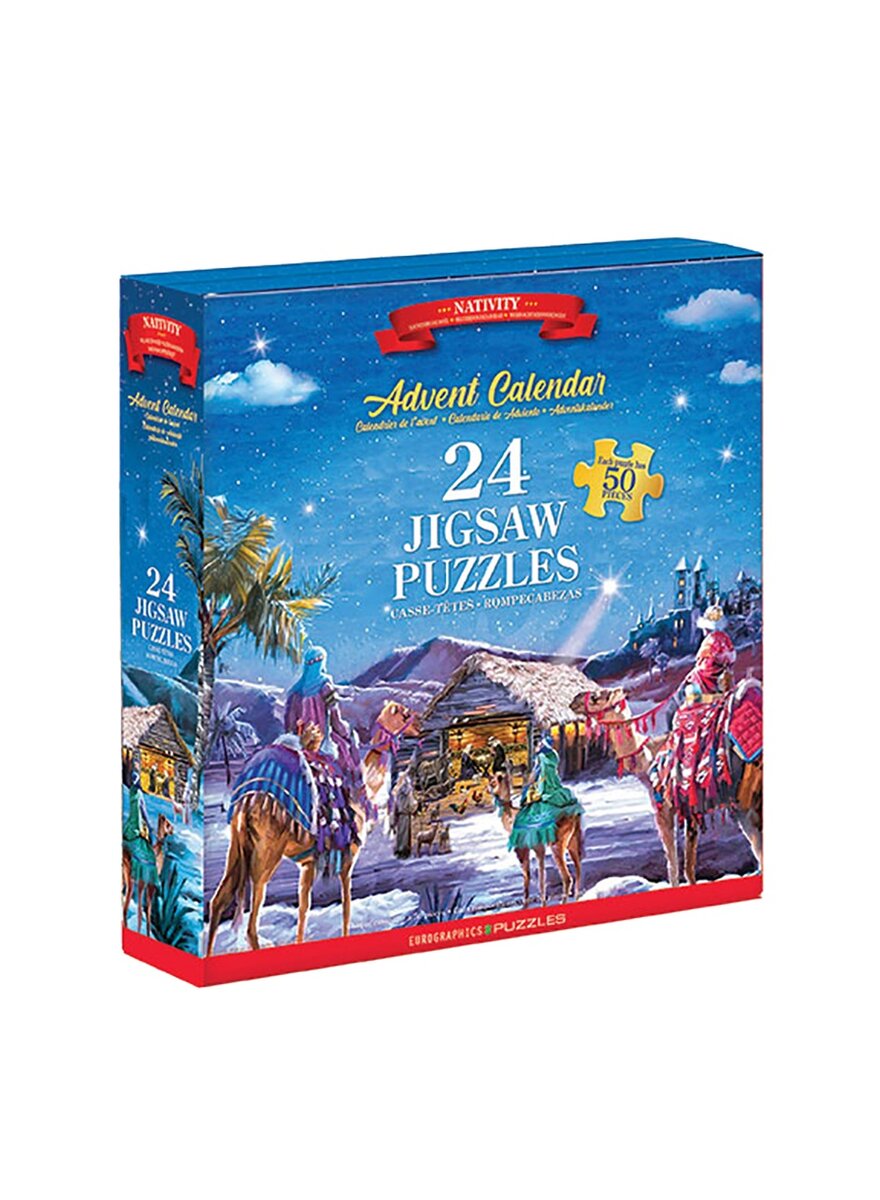 Auf diesem Bild sehen Sie das Produktbild 1 fr PUZZLE-ADVENTSKALENDER DIE GEBURT JESU 24 X 50 TEILE
