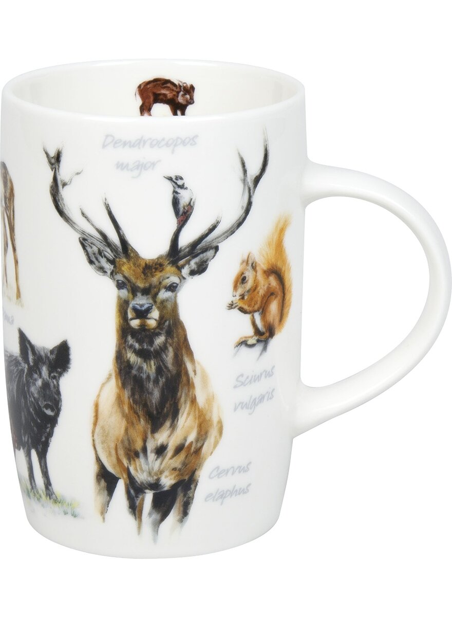 Auf diesem Bild sehen Sie das Produktbild 1 fr PORZELLAN-BECHER TIERE DES WALDES GRO