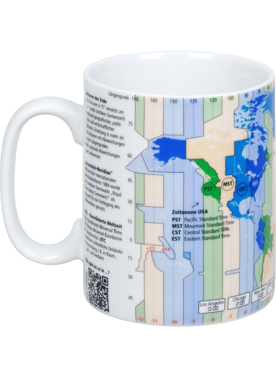 Auf diesem Bild sehen Sie das Produktbild 2 f�r WISSENSBECHER ZEITZONEN PORZELLANBECHER