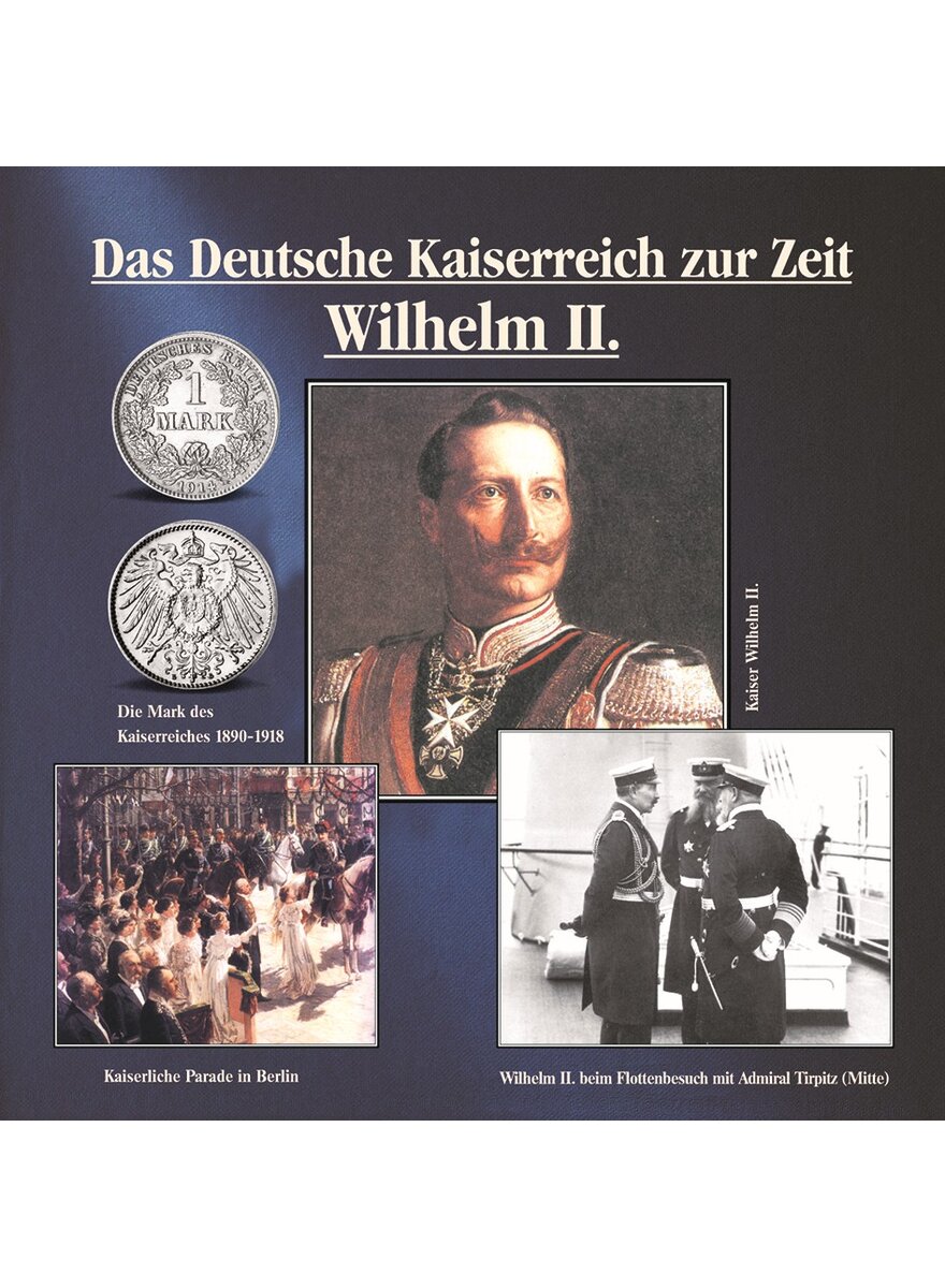 Auf diesem Bild sehen Sie das Produktbild 2 fr MNZ-SATZ DAS DEUTSCHE KAISER- REICH ZUR ZEIT WILHELM II. 1 PFENNIG BIS 1 MARK