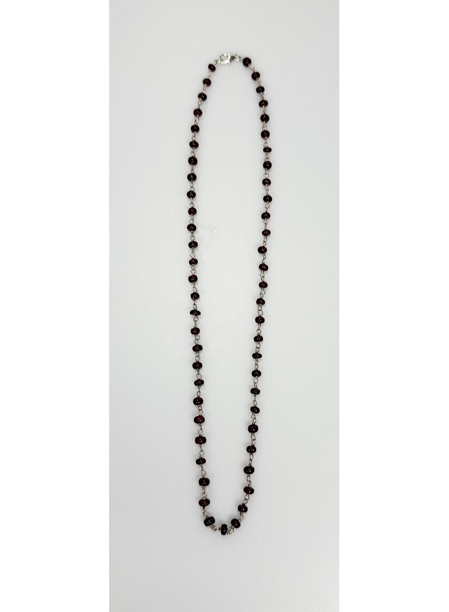 Auf diesem Bild sehen Sie das Produktbild 1 fr HALSKETTE STERLING SILBER MIT RUBINEN