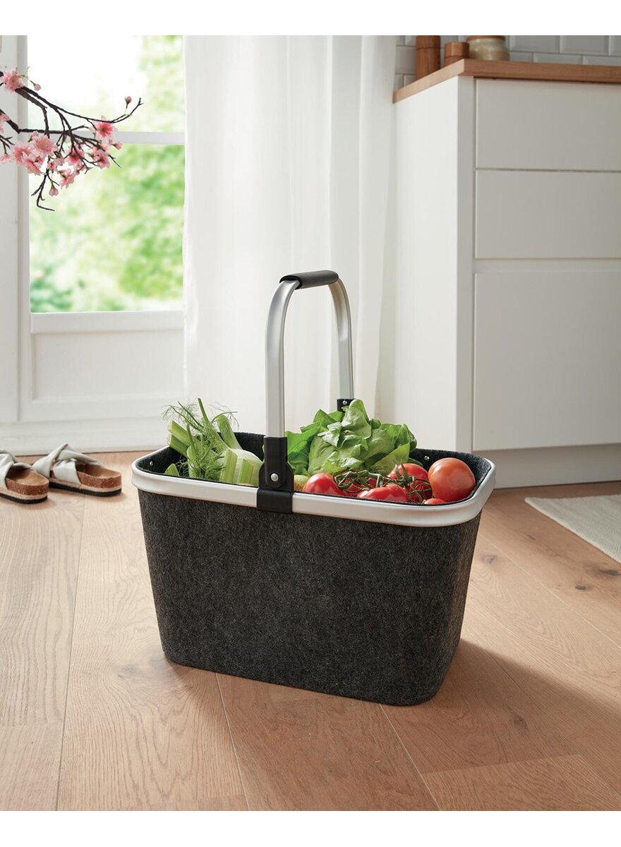 Auf diesem Bild sehen Sie das Produktbild 4 f�r EINKAUFSKORB FILZ ANTHRAZIT