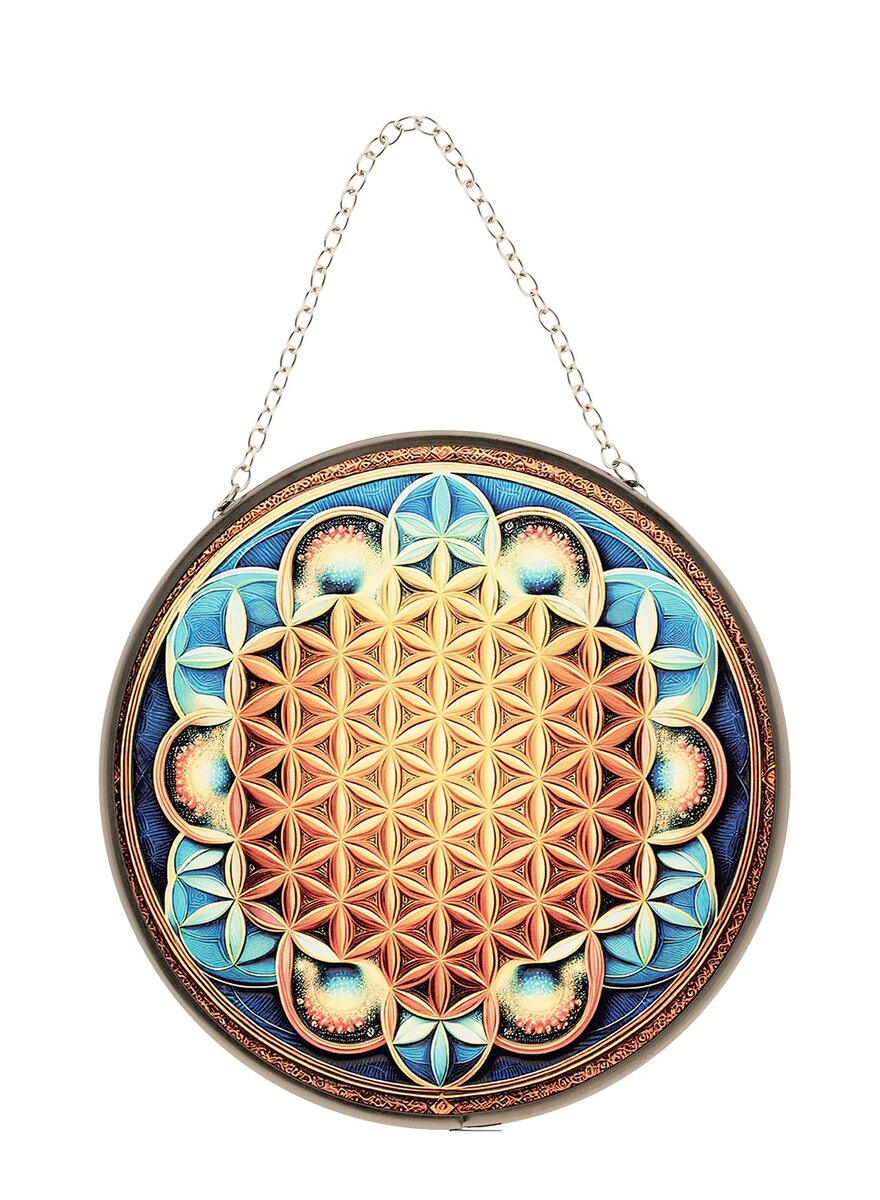 Auf diesem Bild sehen Sie das Produktbild 1 f�r GLAS-FENSTERBILD BLUME DES LEBENS