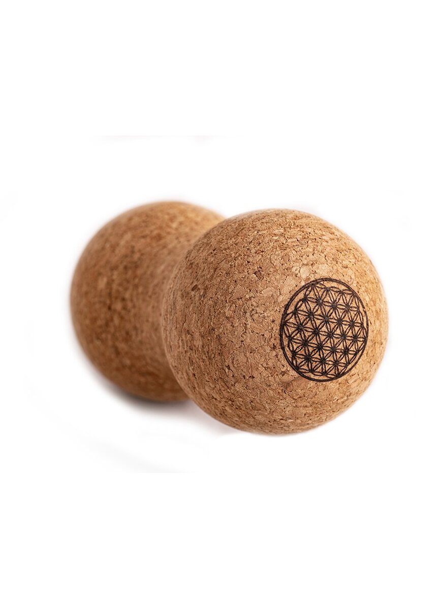 Auf diesem Bild sehen Sie das Produktbild 3 f�r FASZIEN DUOBALL AUS KORK MIT BLUME DES LEBENS