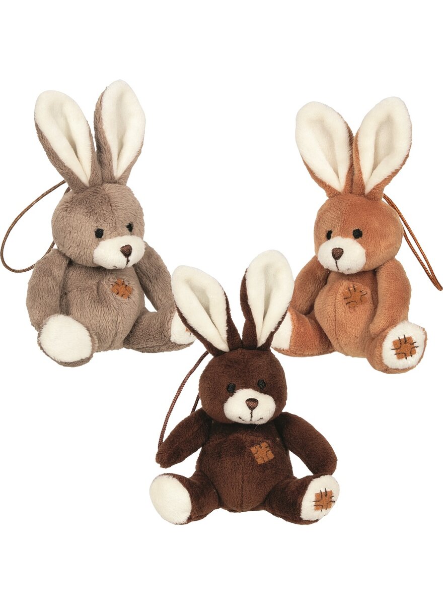 Auf diesem Bild sehen Sie das Produktbild 1 f�r ANH�NGER PL�SCHHASEN 3ER-SET