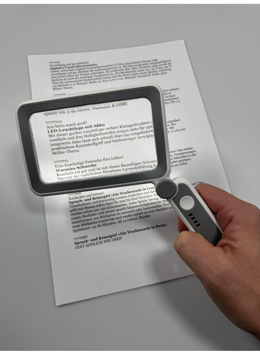 Auf diesem Bild sehen Sie das Produktbild 1 f�r LED LEUCHTLUPE MIT AKKU 2-FACHE VERGR��ERUNG