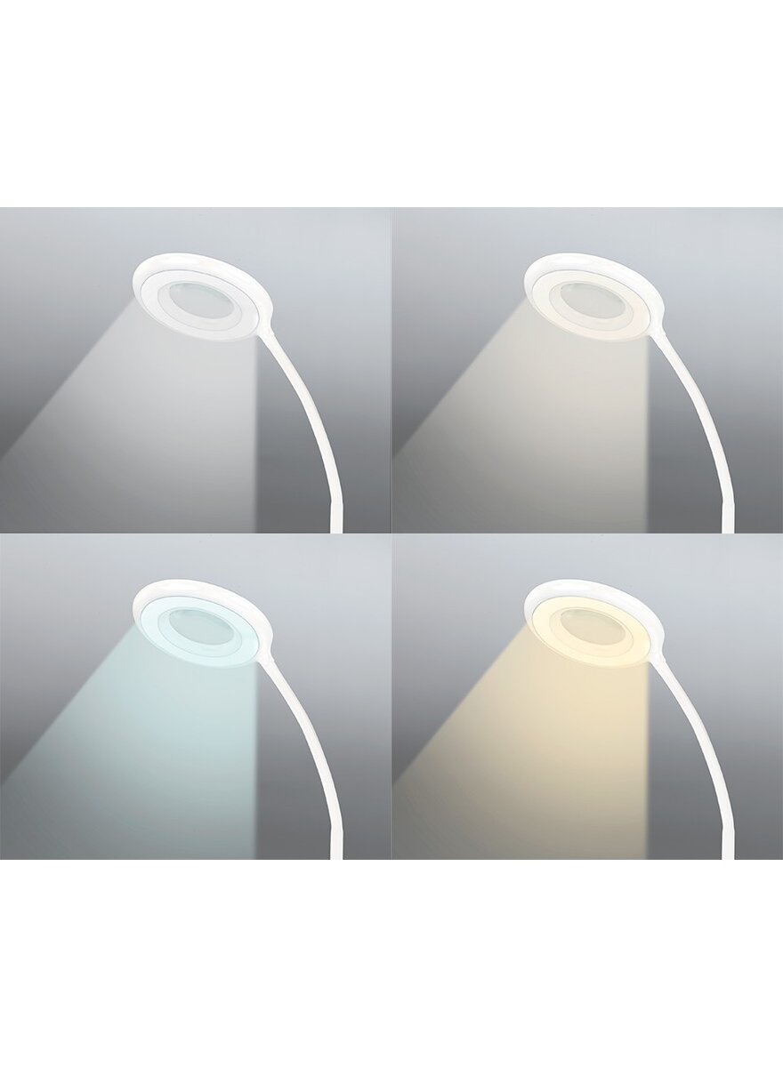 Auf diesem Bild sehen Sie das Produktbild 3 f�r LED SCHREIBTISCHLEUCHTE MIT 5-FACH-LUPE - FARBE WEISS