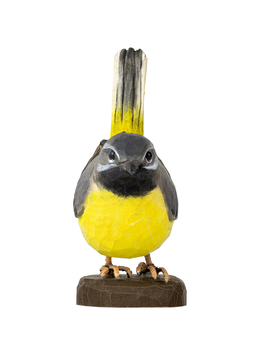 Auf diesem Bild sehen Sie das Produktbild 2 f�r DECOBIRD GEBIRGSSTELZE - HAND- GESCHNITZTER VOGEL AUS HOLZ