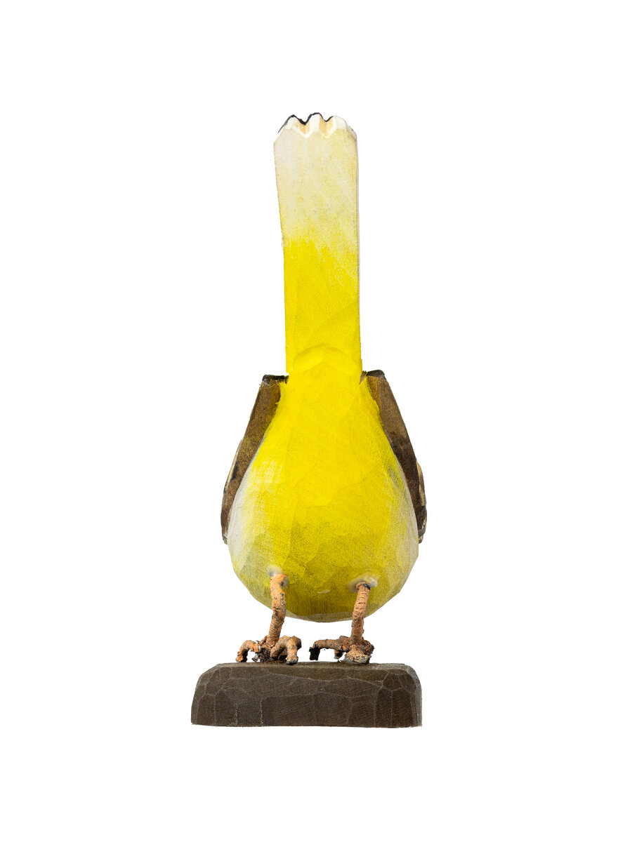 Auf diesem Bild sehen Sie das Produktbild 3 f�r DECOBIRD GEBIRGSSTELZE - HAND- GESCHNITZTER VOGEL AUS HOLZ