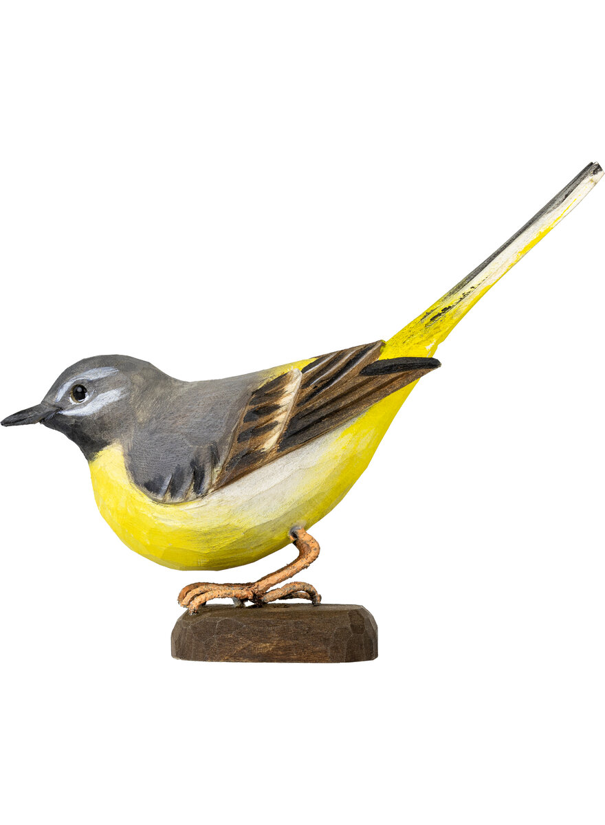 Auf diesem Bild sehen Sie das Produktbild 4 f�r DECOBIRD GEBIRGSSTELZE - HAND- GESCHNITZTER VOGEL AUS HOLZ