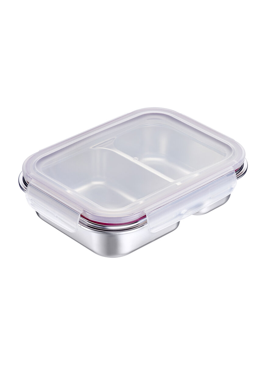 Auf diesem Bild sehen Sie das Produktbild 1 f�r FRISCHHALTEDOSE AUS EDELSTAHL MIT 2 KAMMERN 450 + 280 ML