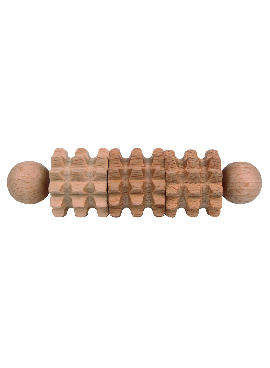 Auf diesem Bild sehen Sie das Produktbild 1 f�r HAND-MASSAGEROLLER AUS GE�LTEM BUCHENHOLZ