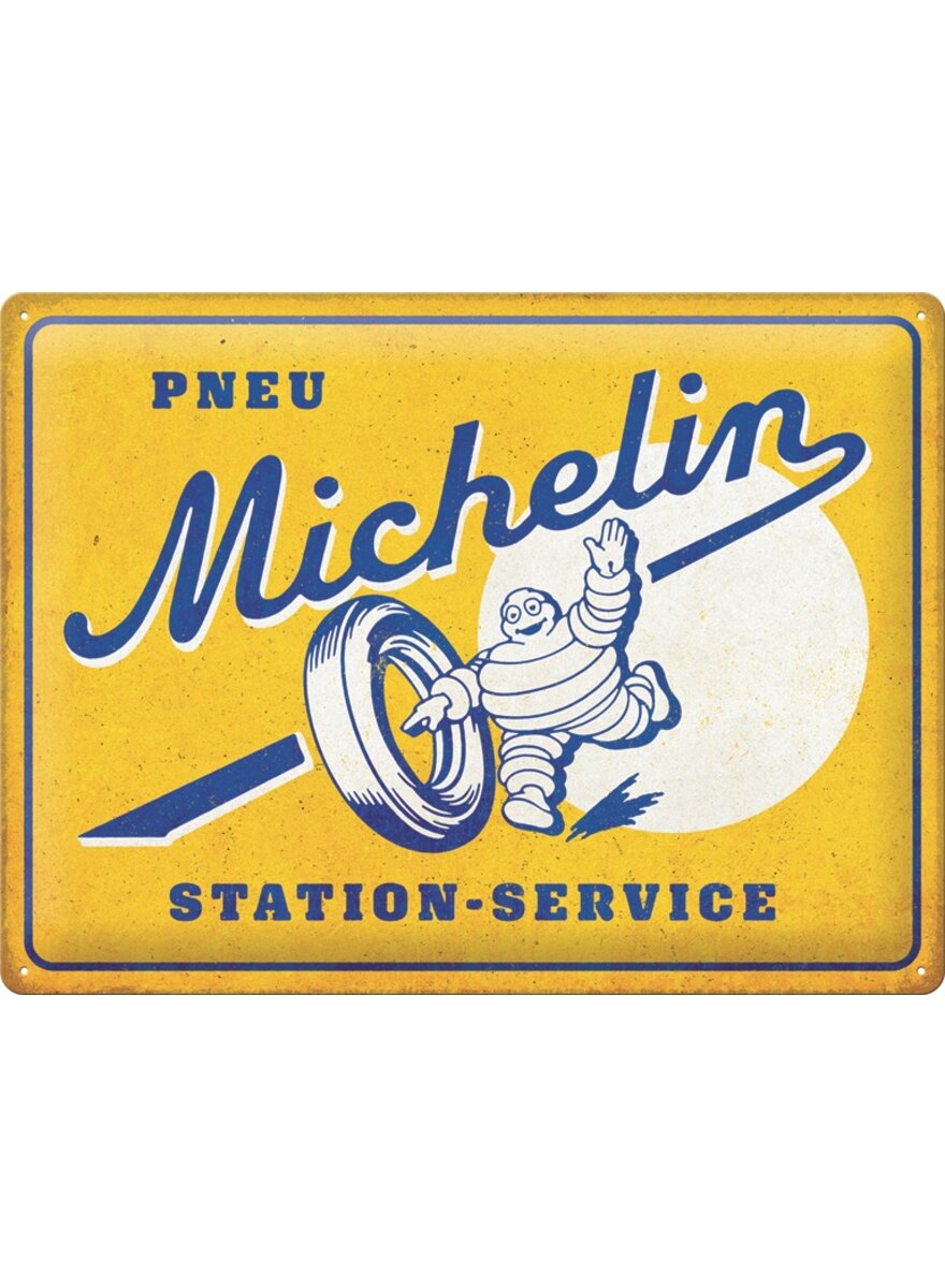Auf diesem Bild sehen Sie das Produktbild 1 f�r BLECHSCHILD MICHELIN PNEU STATION-SERVIDE 30 X 40 CM