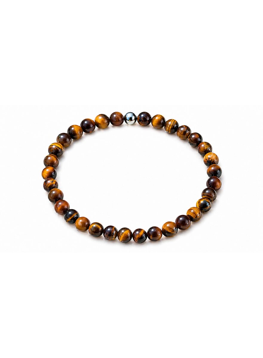 Auf diesem Bild sehen Sie das Produktbild 1 f�r ARMBAND TIGERAUGE KUGELN 6 MM