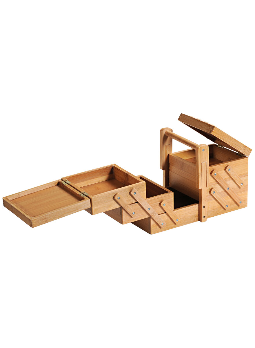 Auf diesem Bild sehen Sie das Produktbild 2 f�r N�HK�STCHEN MIT F�NF F�CHERN AUS BAMBUS