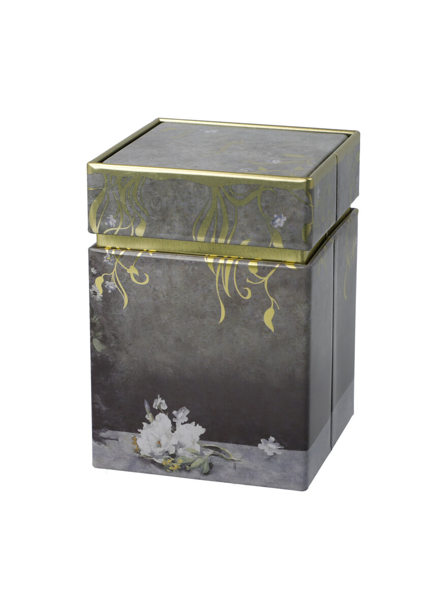 Auf diesem Bild sehen Sie das Produktbild 2 f�r BLECH-TEEDOSE RENOIR FR�HLINGS BLUMEN 7,5 X 7,5 X 11 CM