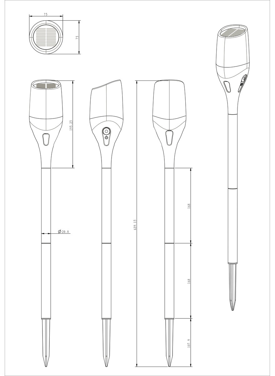 Auf diesem Bild sehen Sie das Produktbild 4 f�r SOLAR LED-FACKEL CT-BELO 64