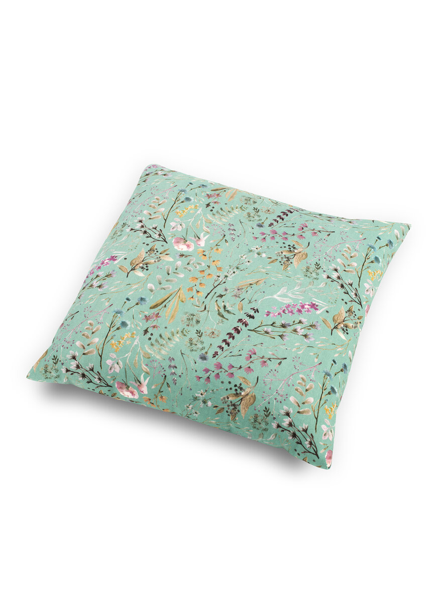 Auf diesem Bild sehen Sie das Produktbild 1 f�r LAVENDEL-KISSEN BL�TENWIESE T�RKIS 30 X 30 CM