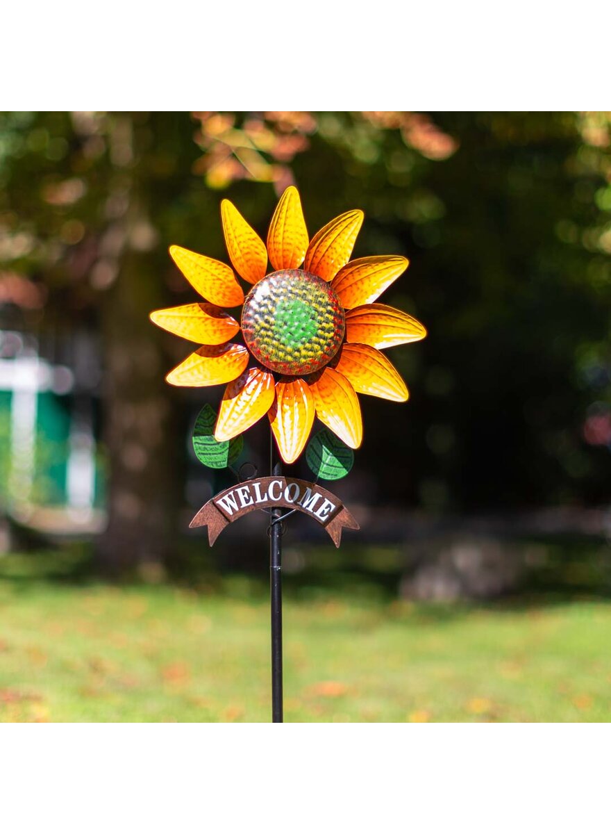 Auf diesem Bild sehen Sie das Produktbild 2 f�r METALL-WINDSPIEL GOLDEN SUNFLOWER